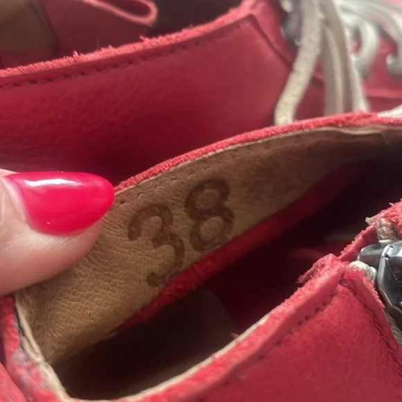 Blackstone Red Claret Sneaker Size 38 - Picture 7 of 11